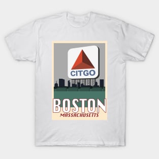 Boston Travel Poster 2 T-Shirt